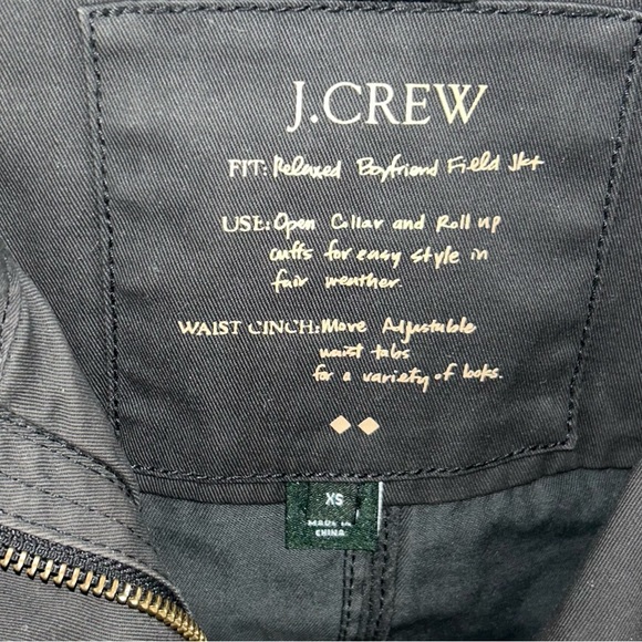 J. Crew Relaxed Boyfriend Field Jacket in Black; size XS - Picture 4 of 5